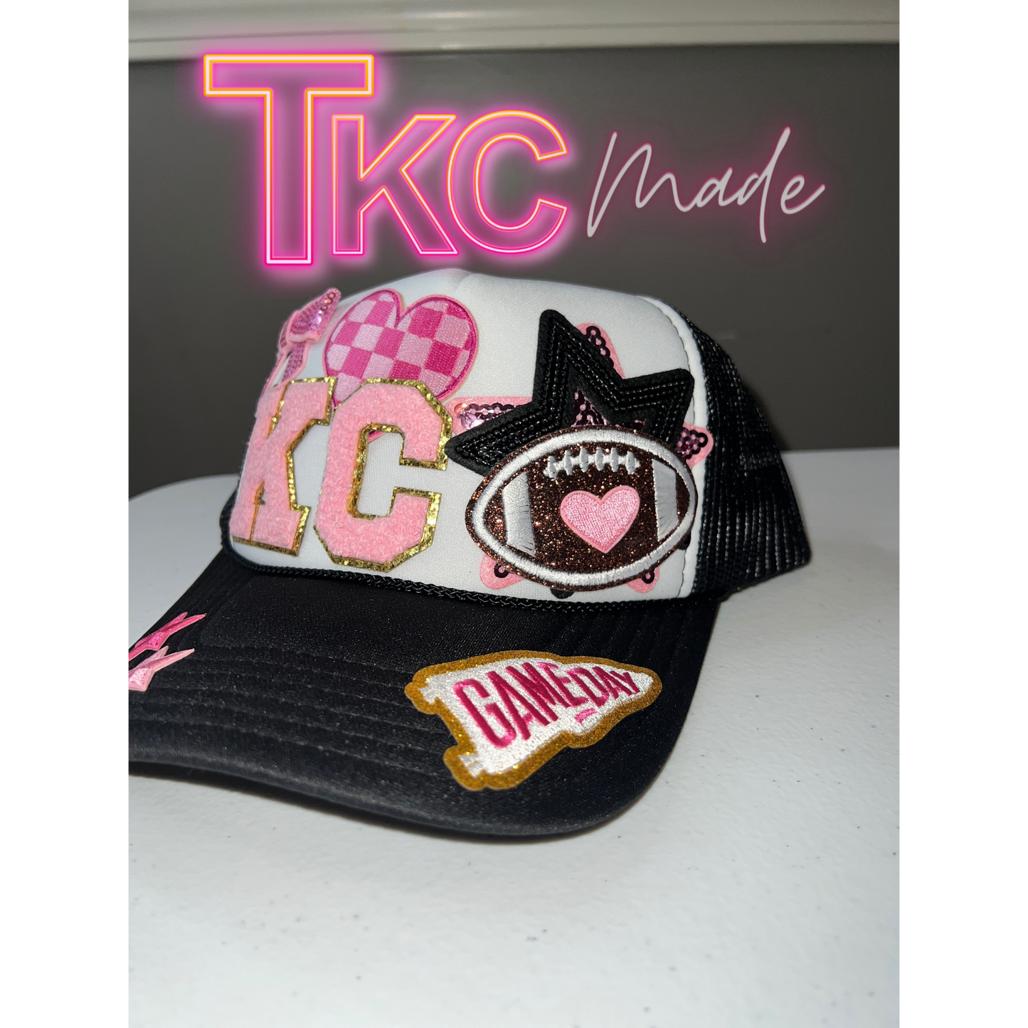 Pink KC Football Hat