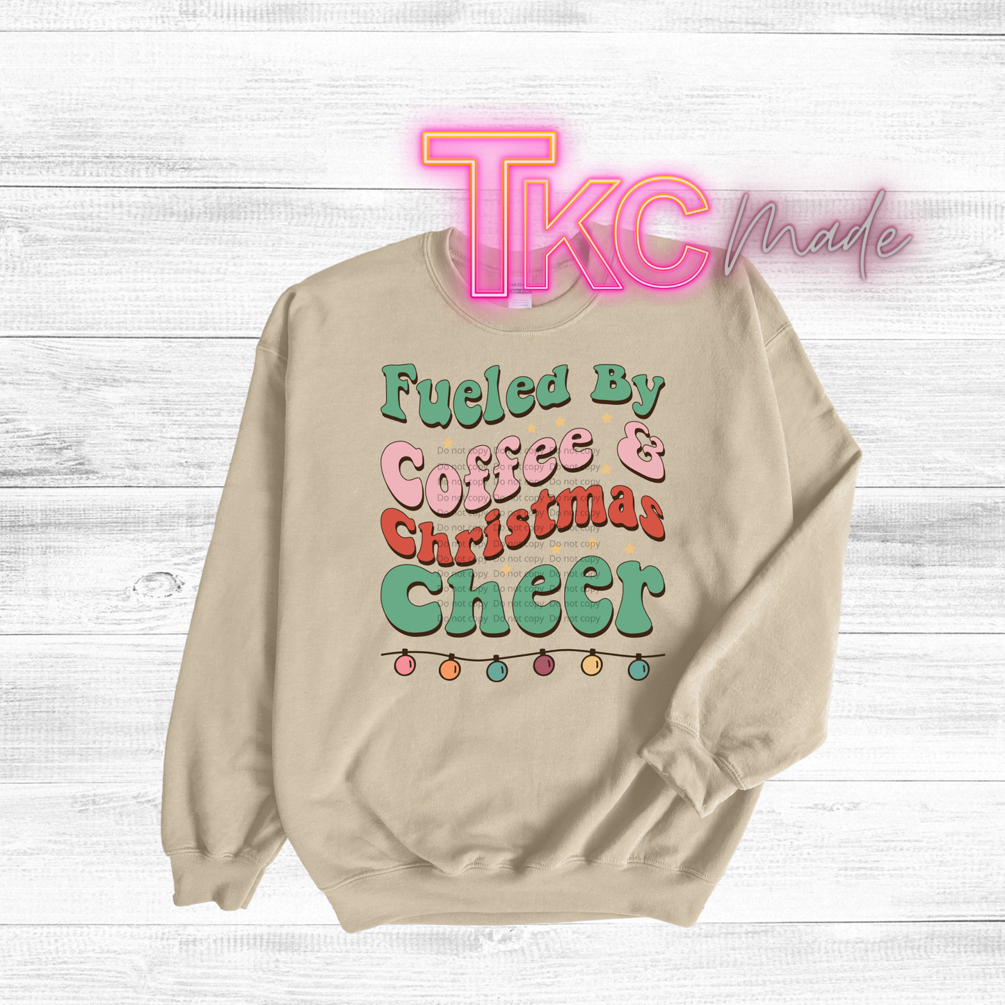 Fueled by coffee and christmas cheer retro
