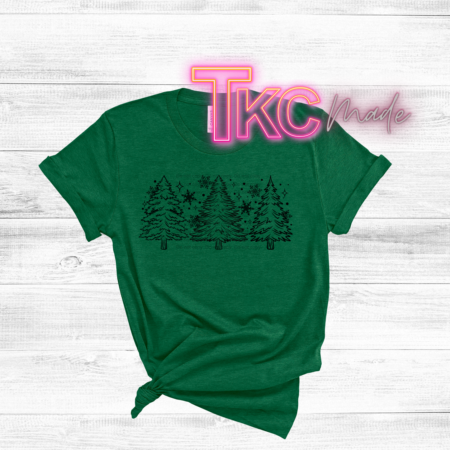 Tree's and snow Black or white color available