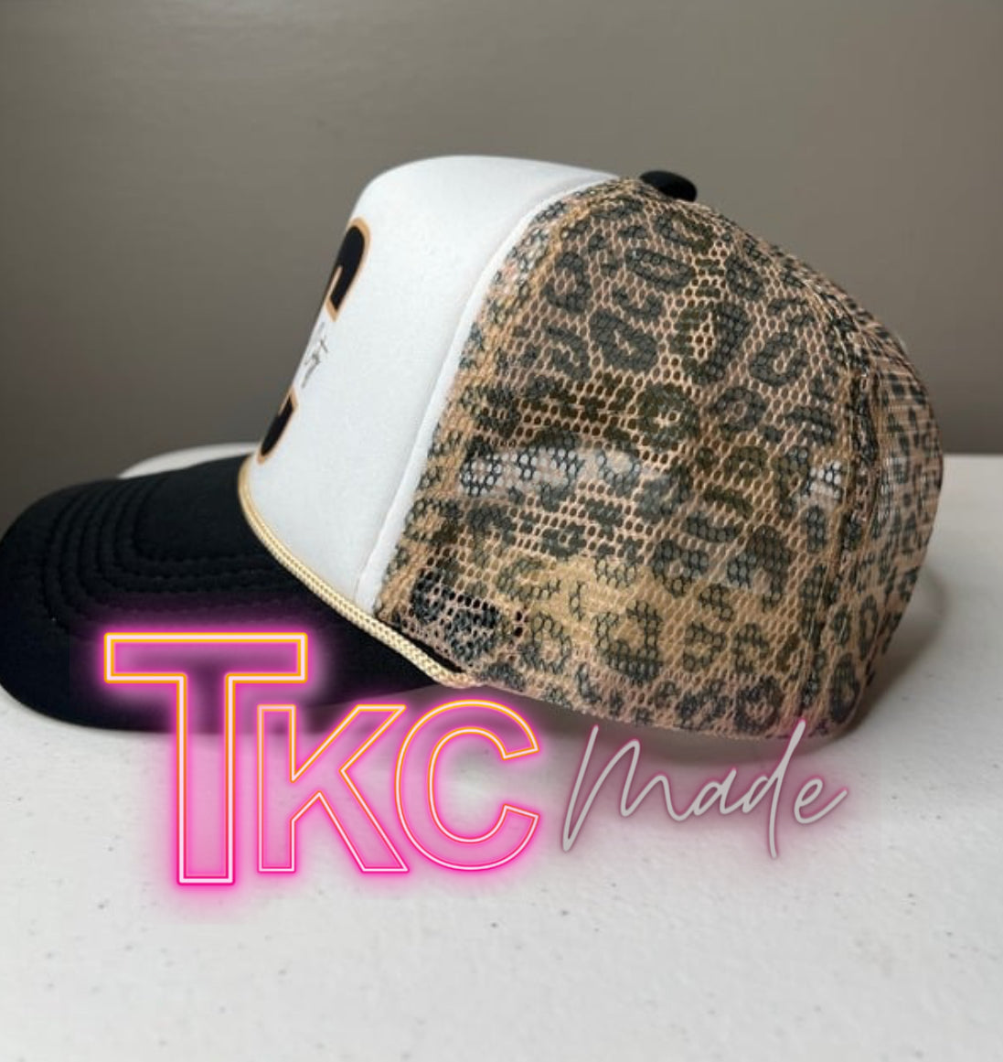 KC leopard arrowhead leopard print mesh back