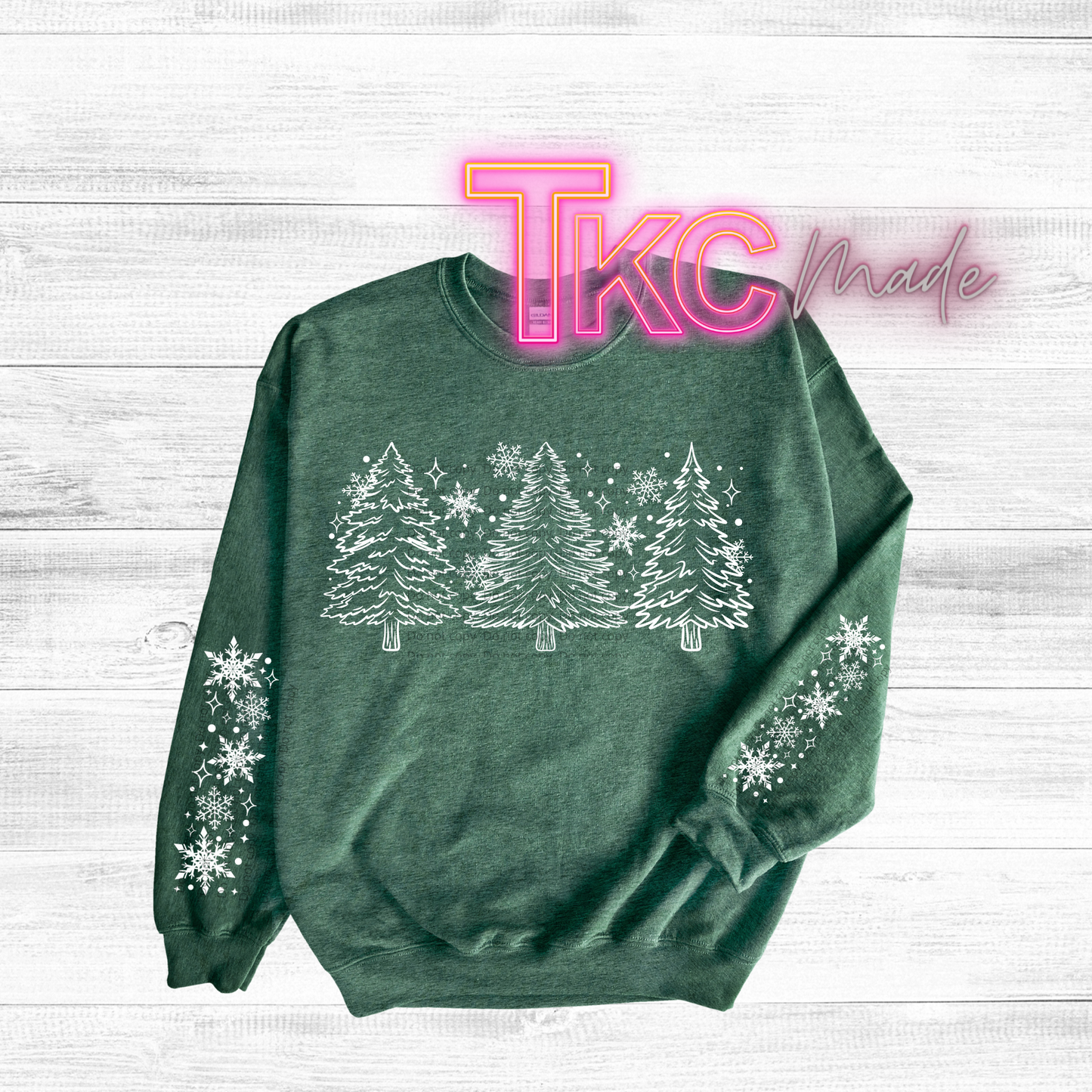 Tree's and snow Black or white color available