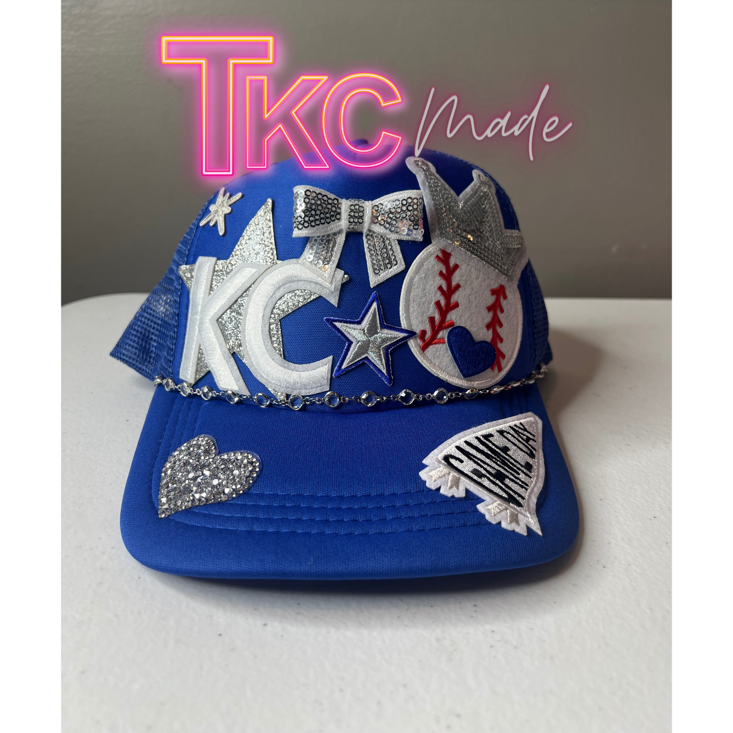 KC baseball bling hat
