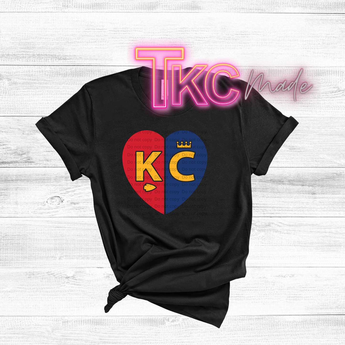 KC Football & Baseball heart