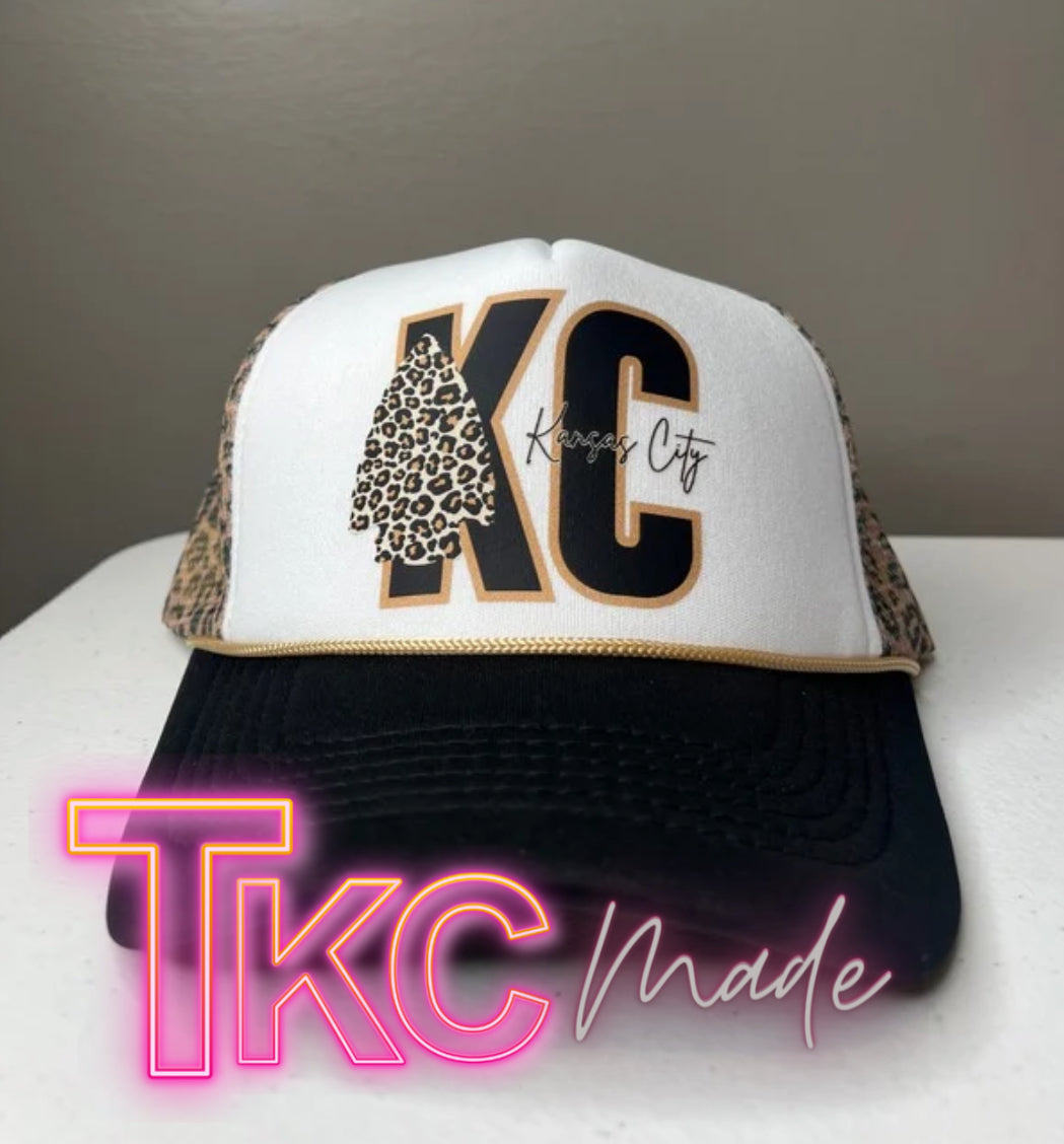 KC leopard arrowhead leopard print mesh back