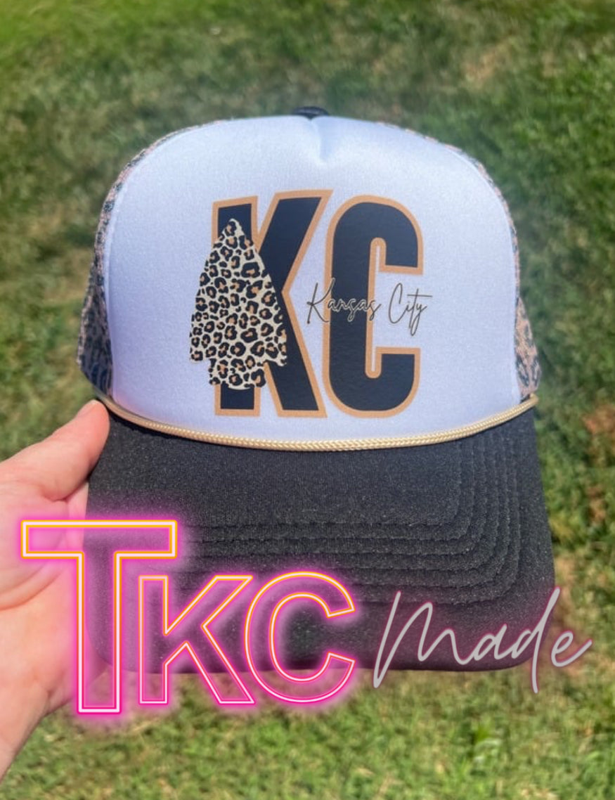 KC leopard arrowhead leopard print mesh back