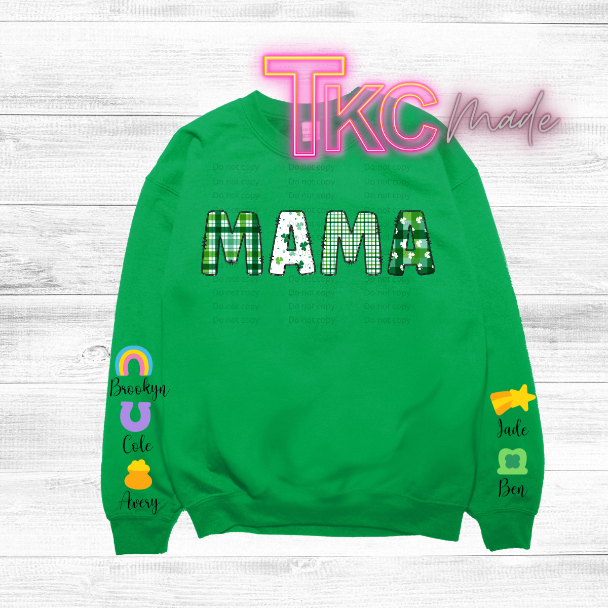 Personalized lucky mama -Put any names in the comments