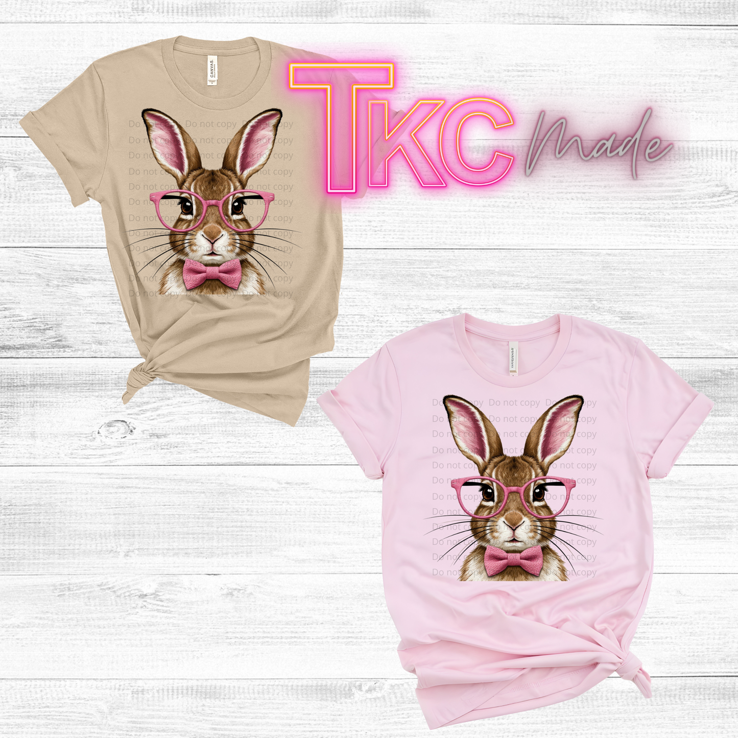 Bunny with pink glasses