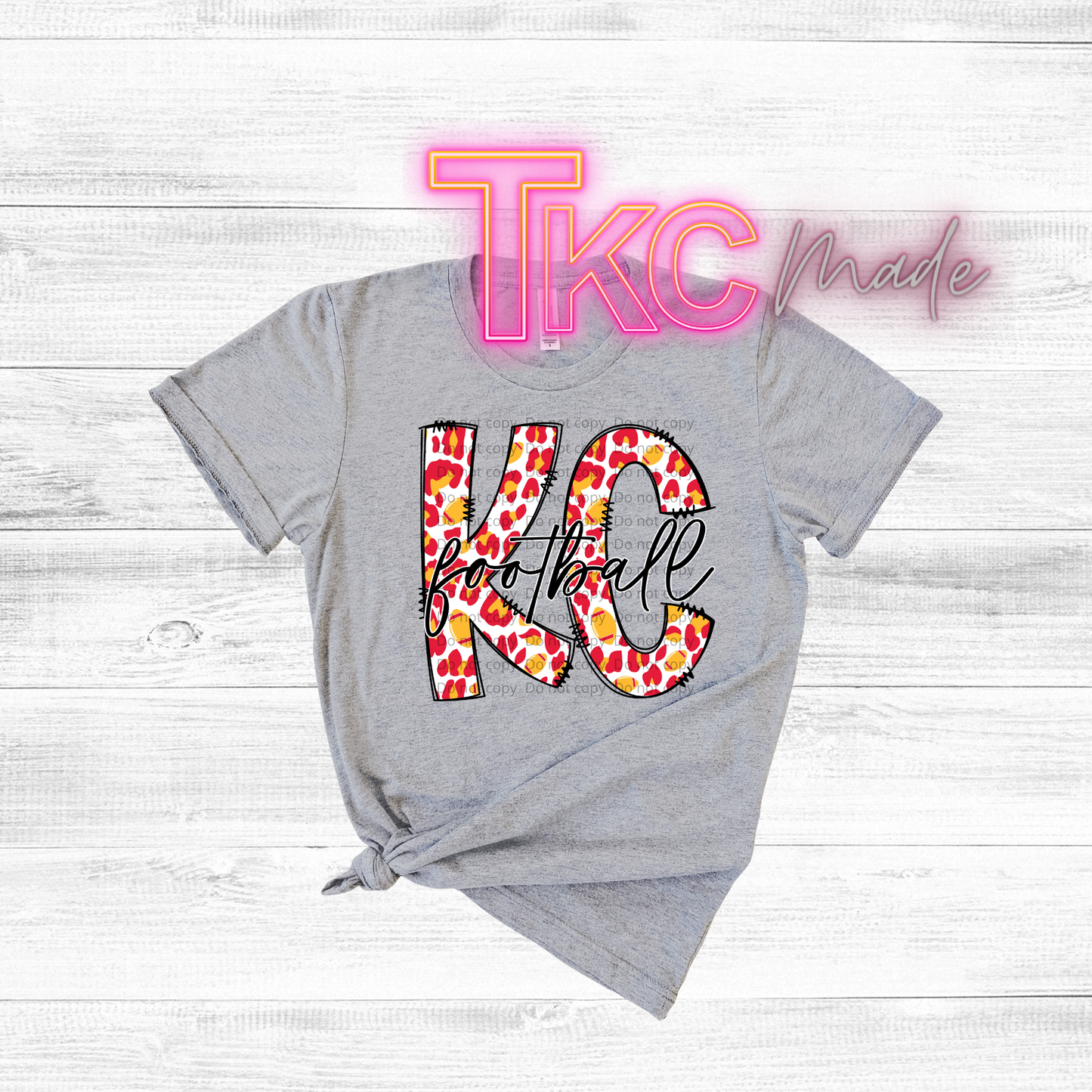 KC Football red leopard