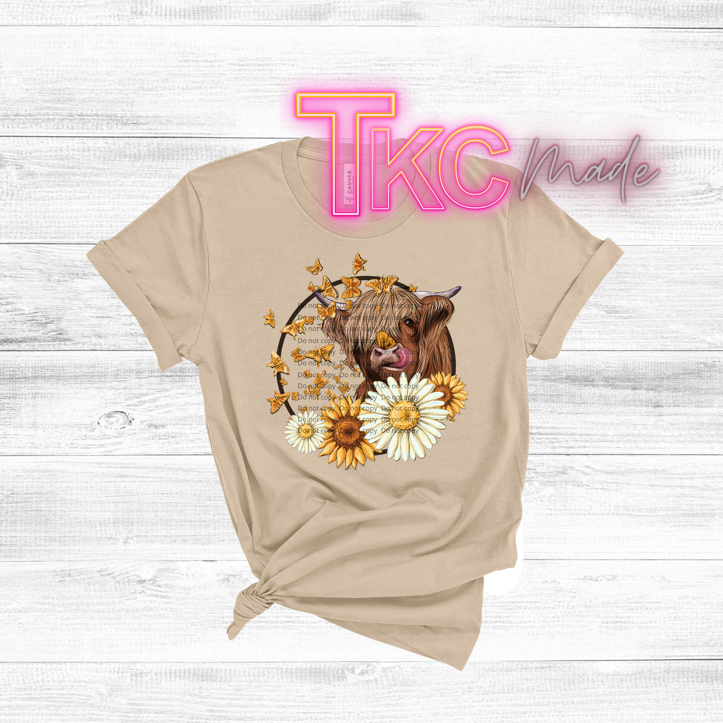 Sunflower Highland cow