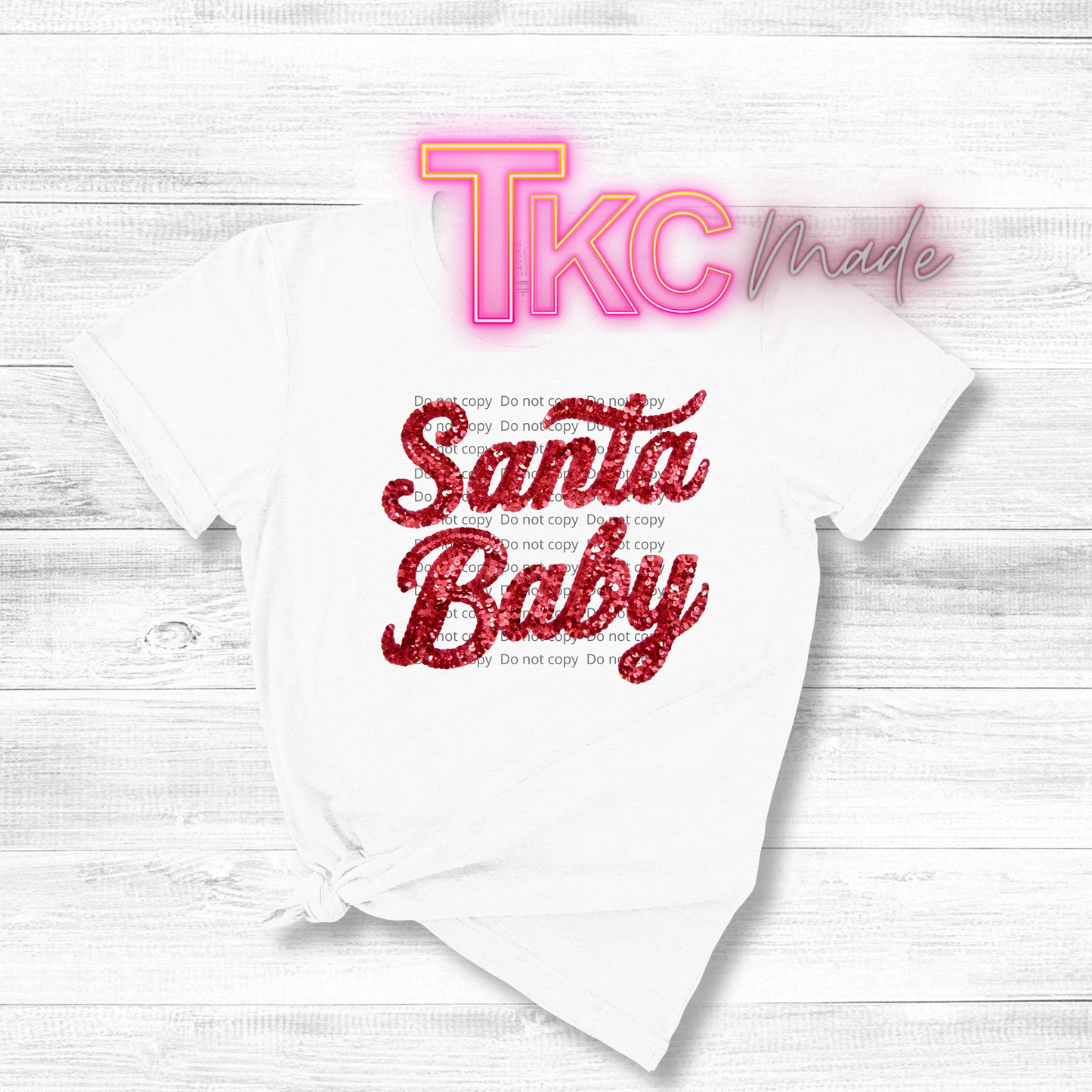 Santa Baby faux sequin