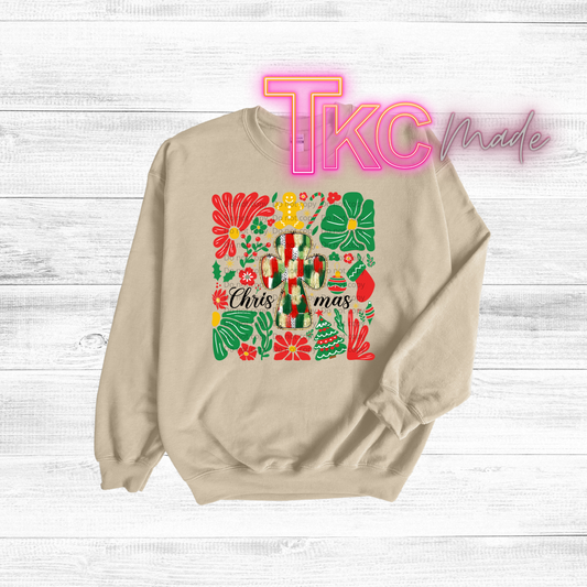 Christmas colorful cross