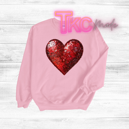 Faux sequin Heart