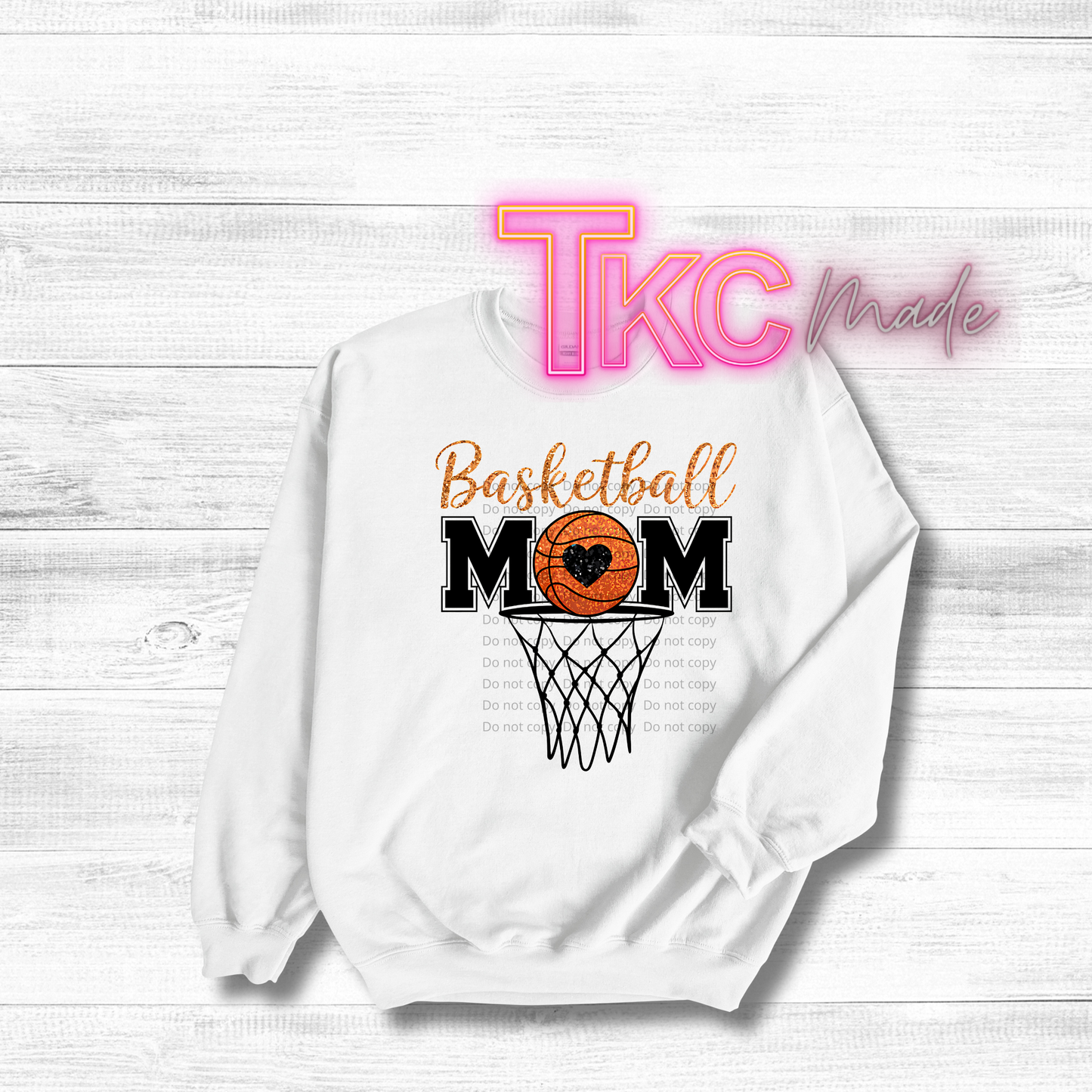 Basketball Mom faux glitter