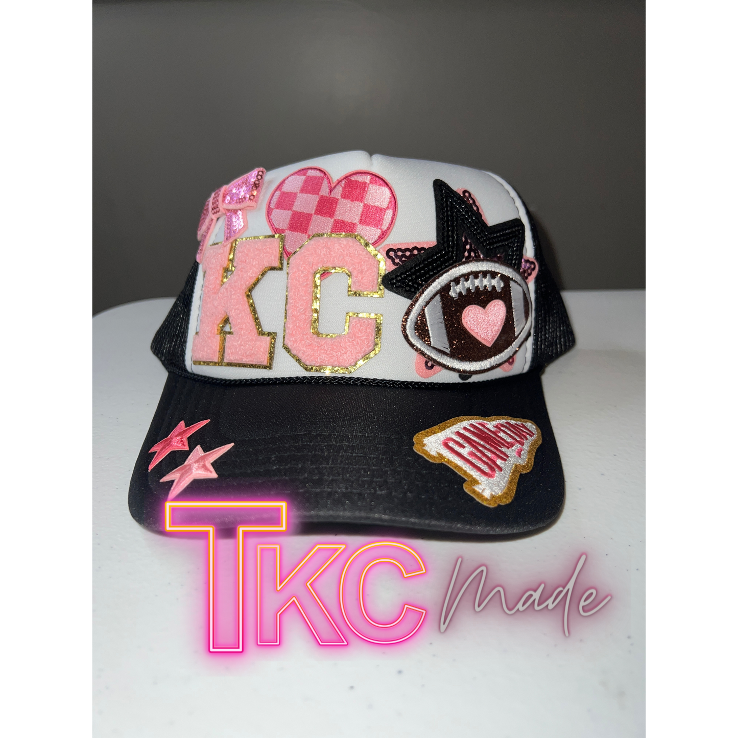 Pink KC Football Hat