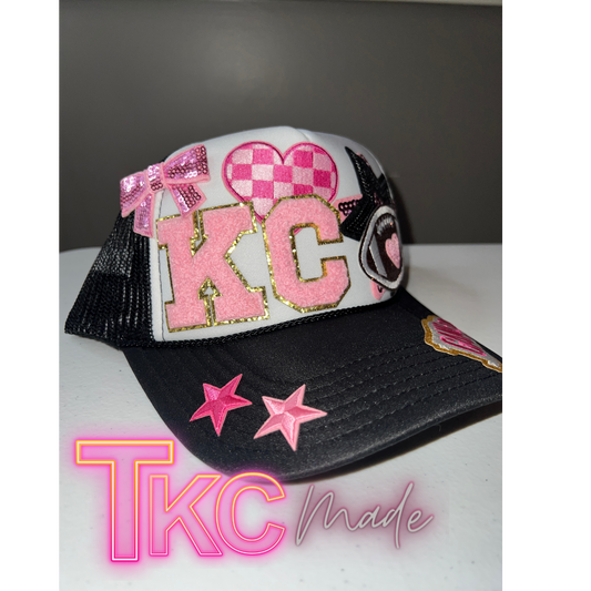 Pink KC Football Hat