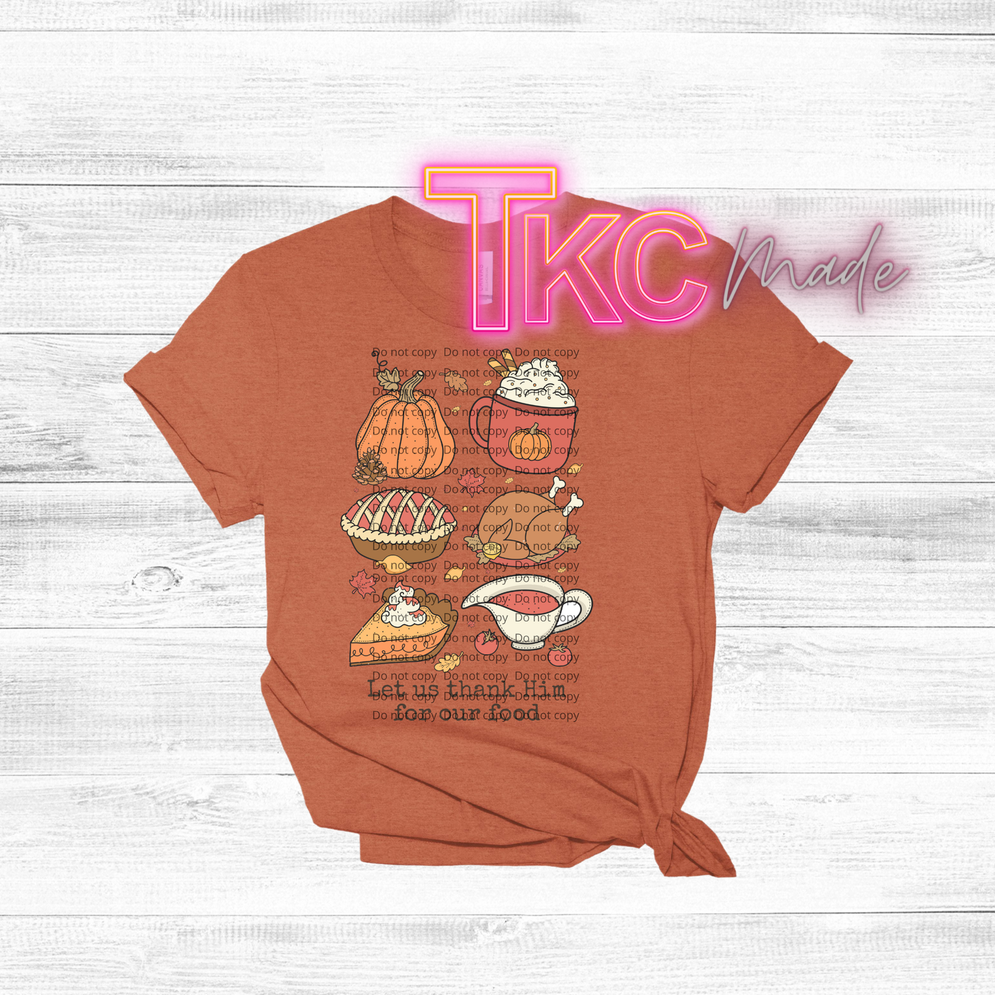 Let us thank him for our food- Thanksgiving