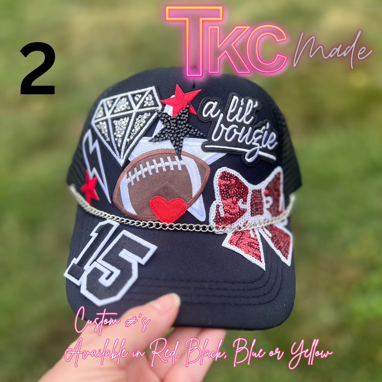 KC Custom Football hats *Pick your favorite players number*