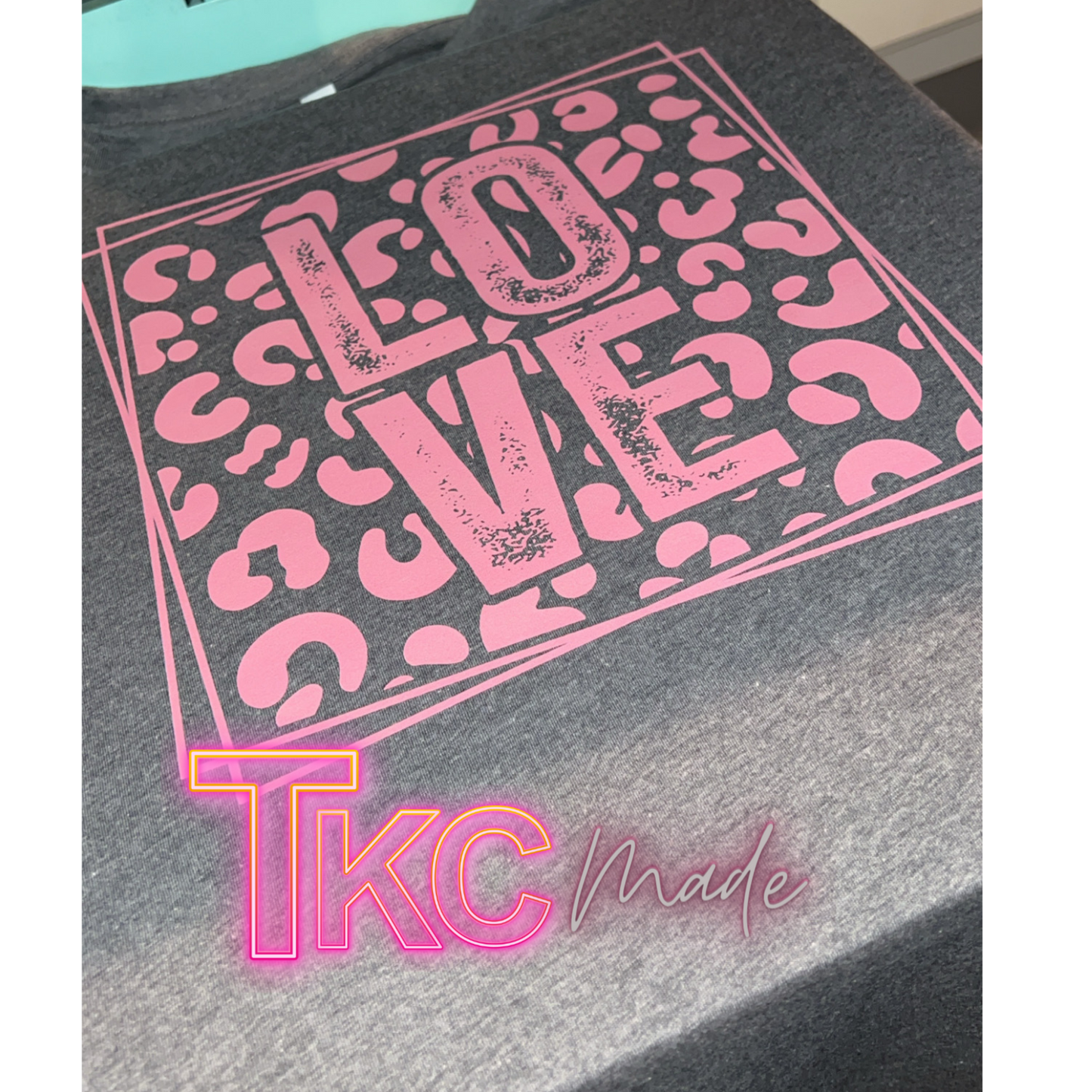 Leopard Print LOVE in pink