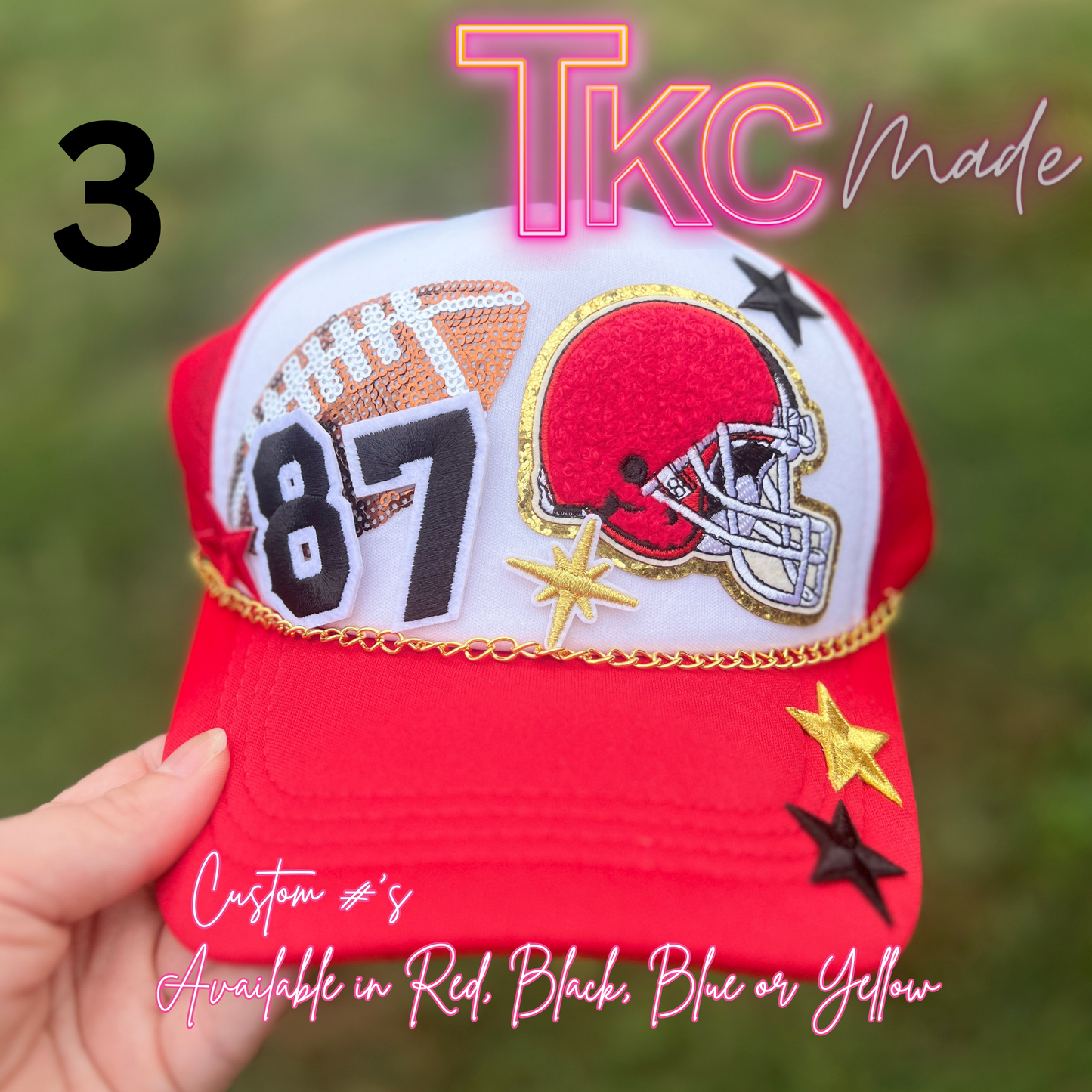 KC Custom Football hats *Pick your favorite players number*