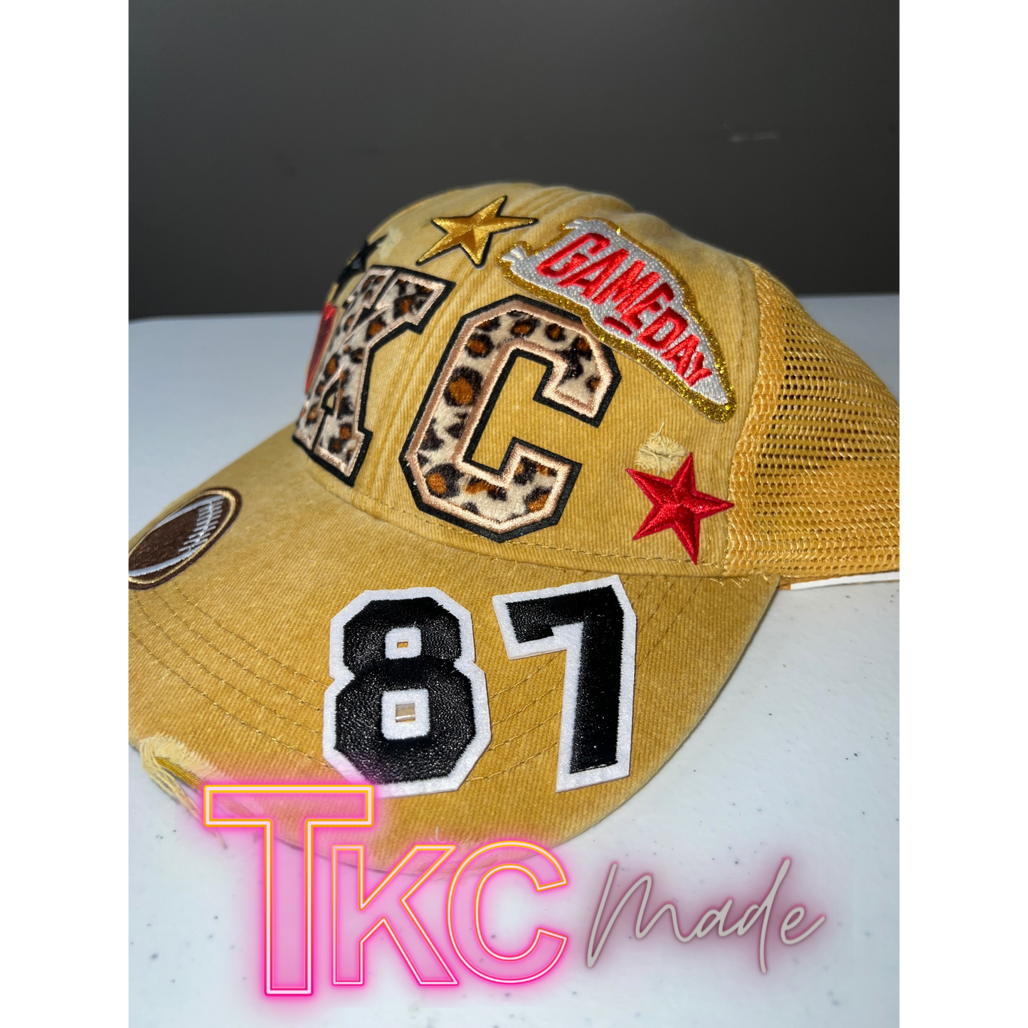 KC Leopard Print Women's fit Hat *Choose your favorite player's number*