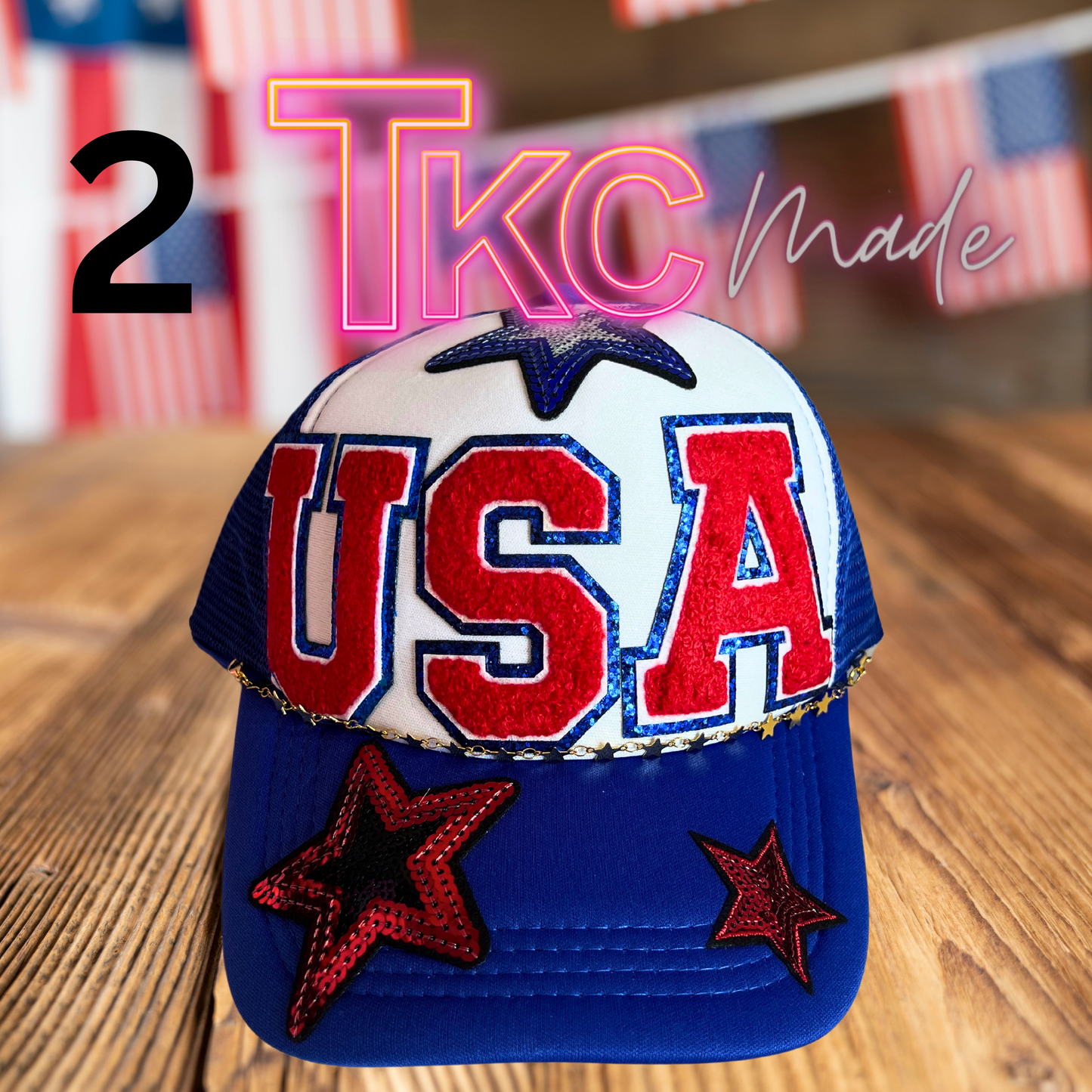 Patriotic Trucker Hats-Ship in 1-2 days