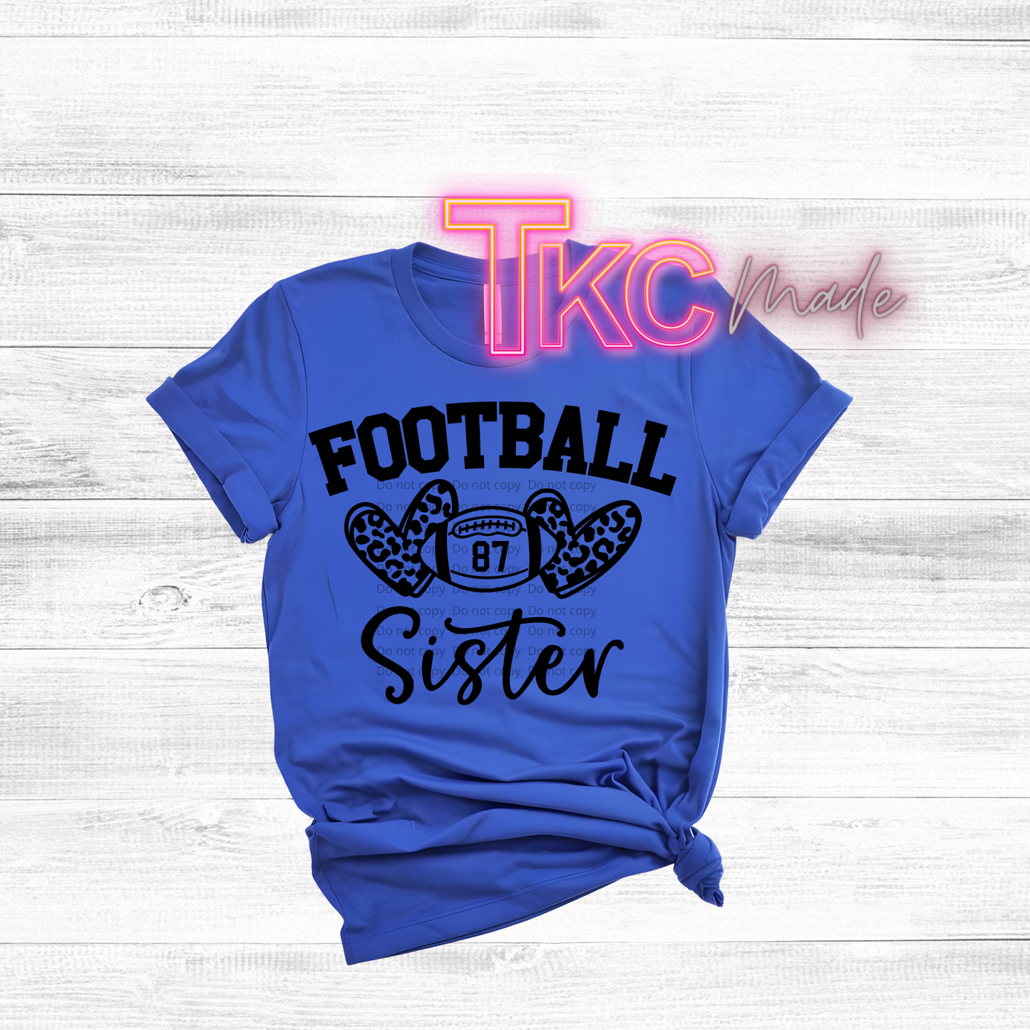 Football sister with optional player number