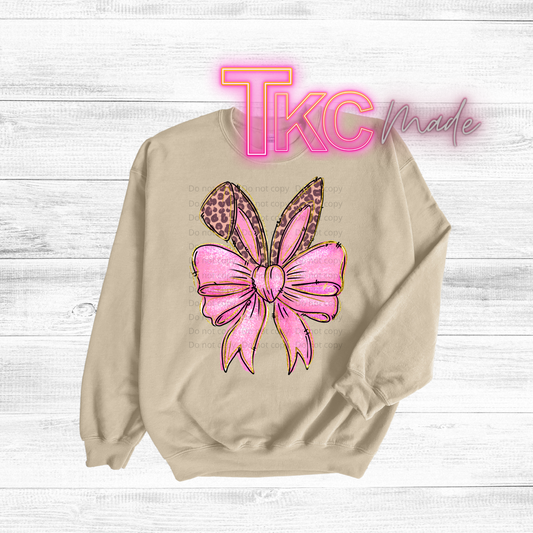 pink leopard bunny ears