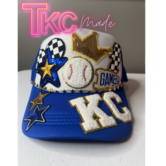 KC baseball checkered hat