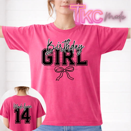 Happy birthday custom name and number