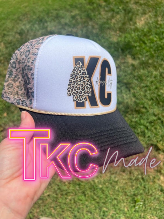 KC leopard arrowhead leopard print mesh back