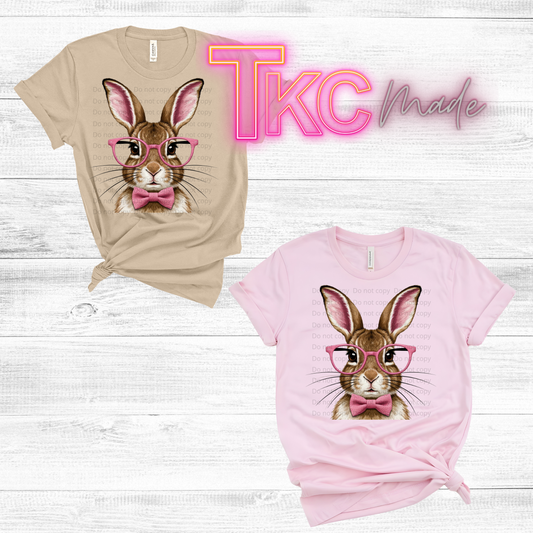 Bunny with pink glasses