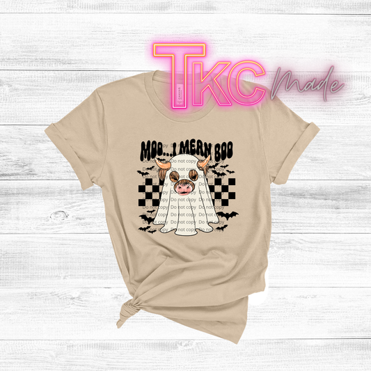 checkered highland cow ghost