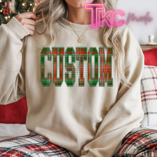 Plaid Custom straight name