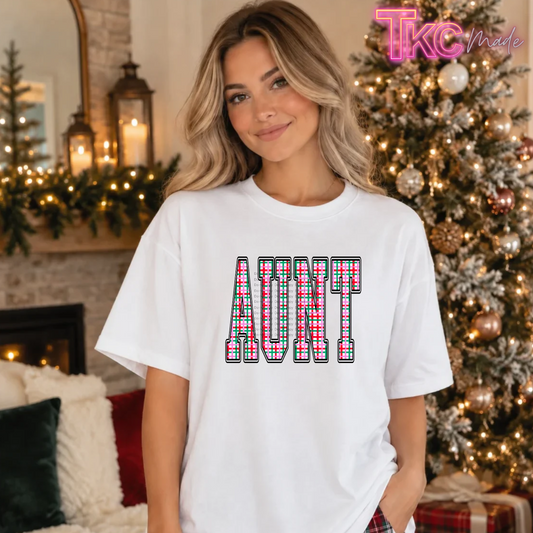 Christmas Plaid Aunt