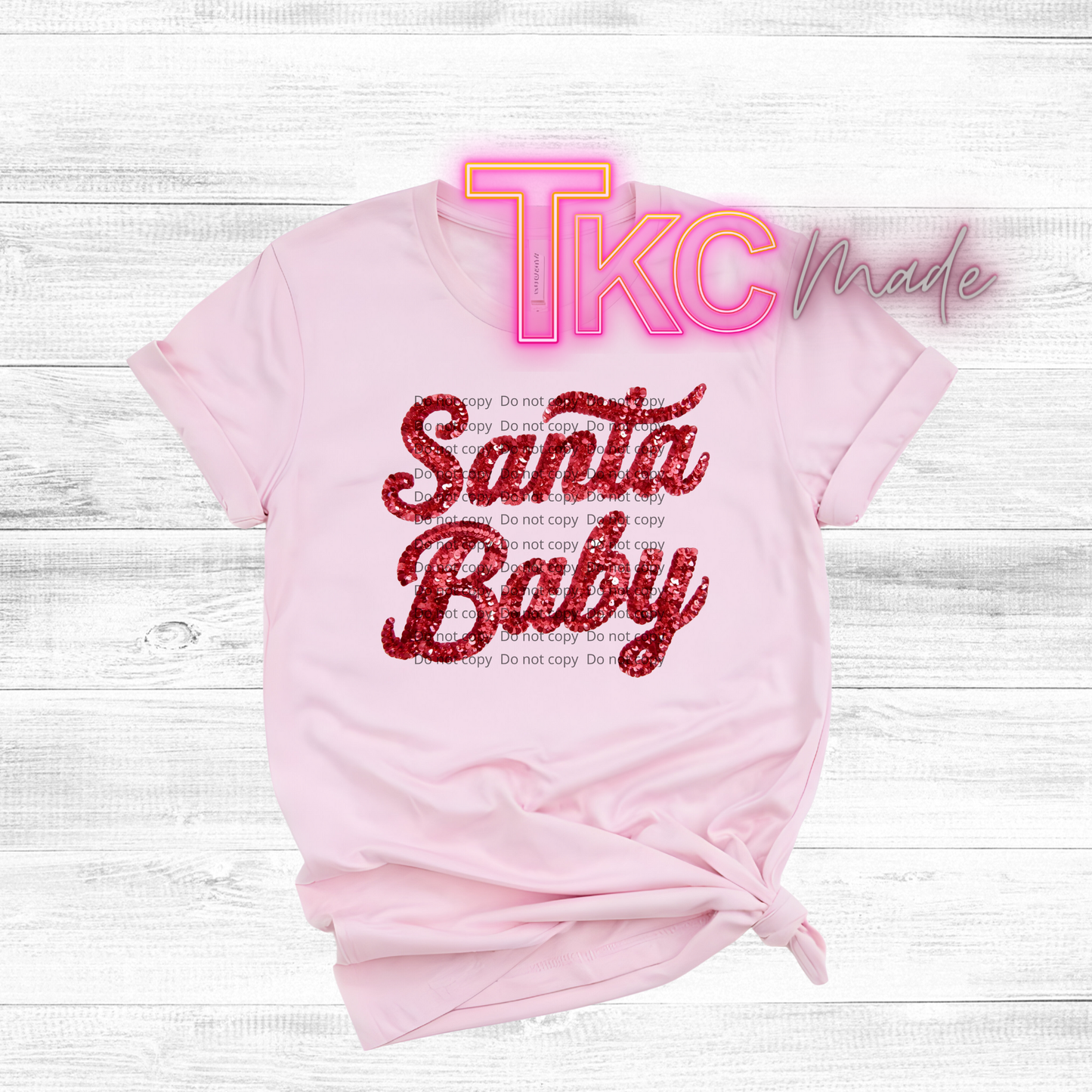 Santa Baby faux sequin