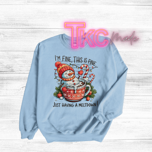 I'm fine this is fine just having a meltdown snowman