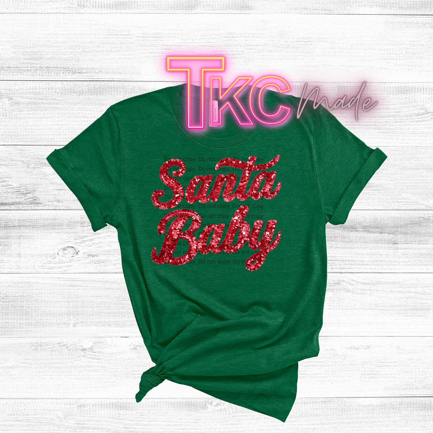 Santa Baby faux sequin