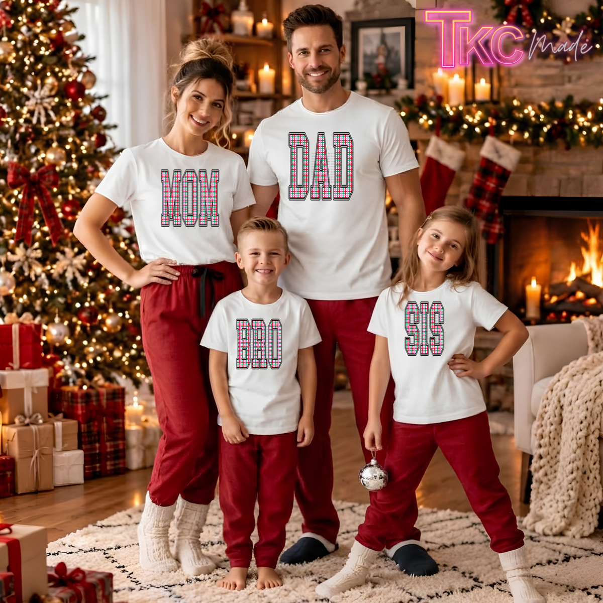 Christmas Plaid Custom straight name