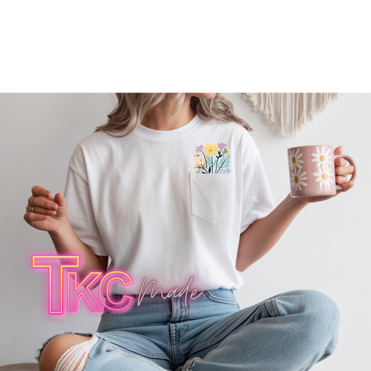 floral pocket tee