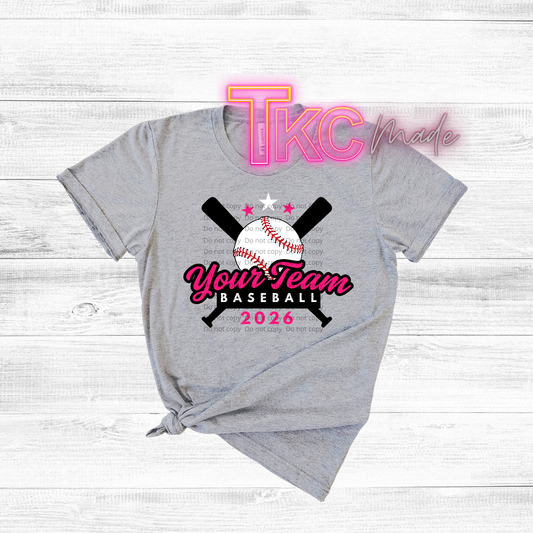 Custom Baseball Name - Colors