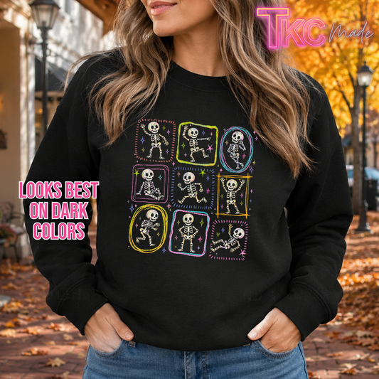 Colorful skeletons