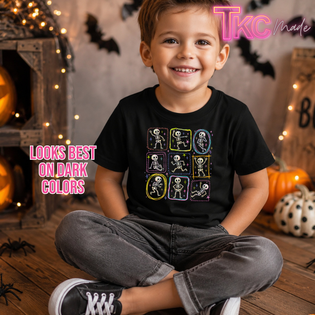 Colorful Skeletons- kid sizes