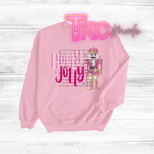 Holly Jolly pink nutcracker