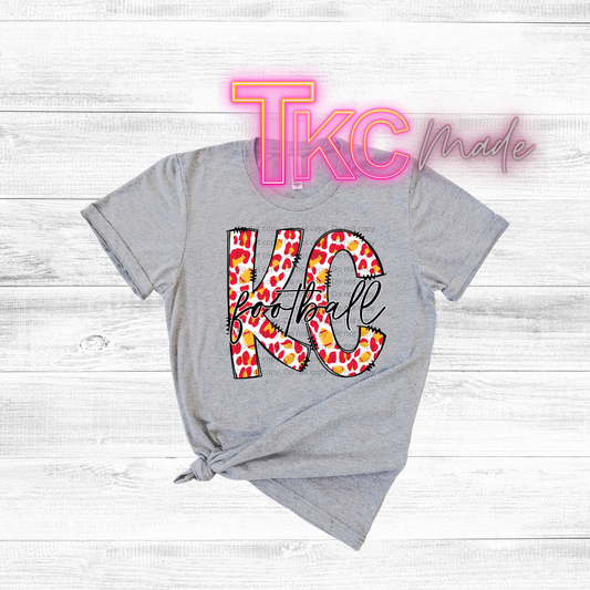 KC Football red leopard