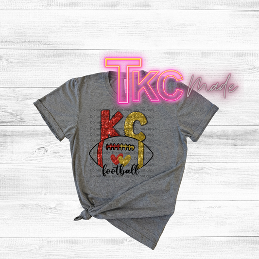 KC glitter football