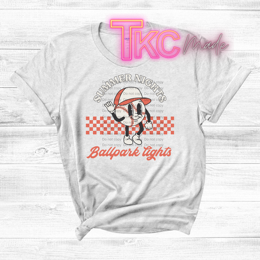 Summer nights ballpark lights