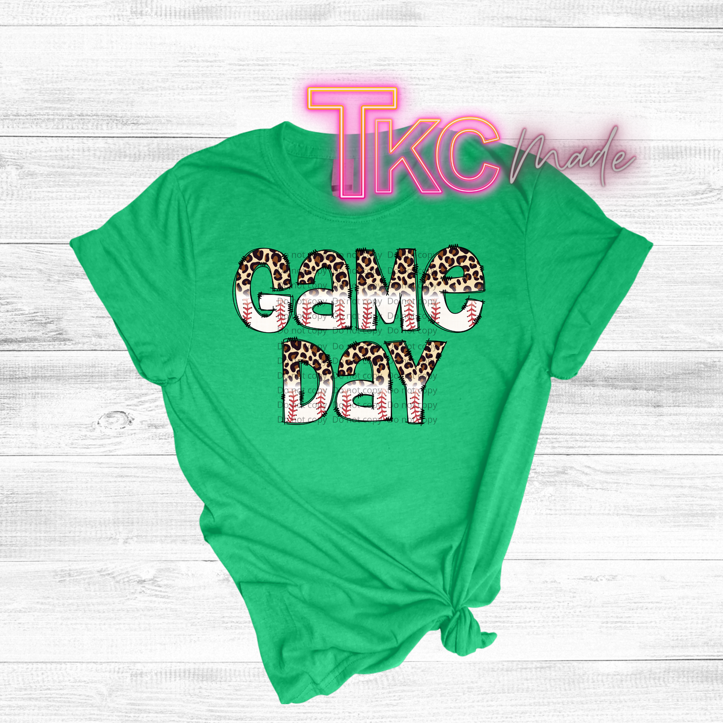 Game Day leopard baseball