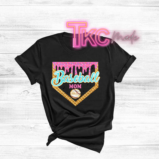 Baseball drip blue Mom