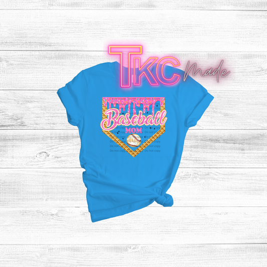 pink baseball mom drip