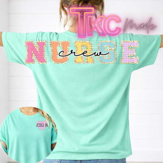 Nurse custom Oversize words comfort color tee